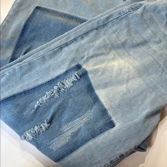 Arula A Beautiful Soul high waist Incrediflex patchwork wide leg boyfriend jean - Picture 8 of 15